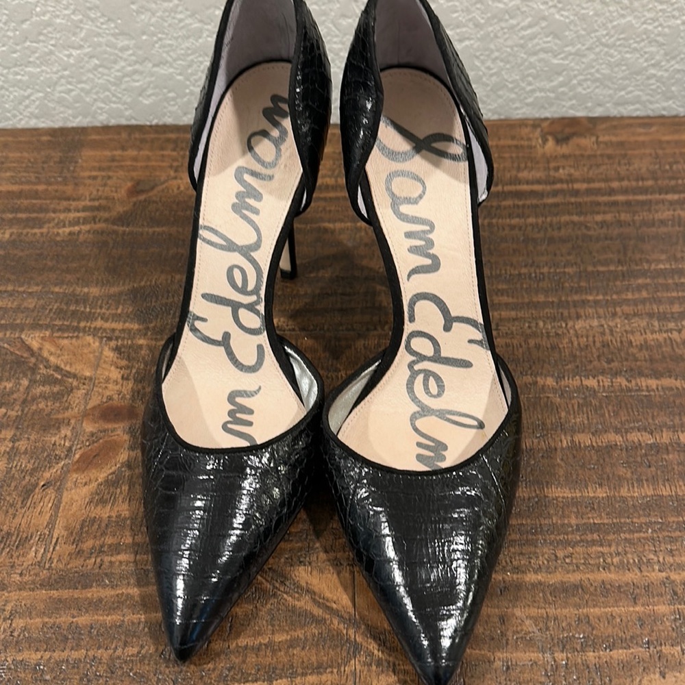 Sam Edelman Delilah Croc Embossed D'orsay Pump